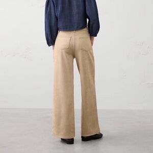 Banana republic women wide leg high rise vegan suede‎ size 27